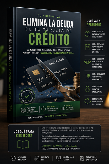 Libre de Deudas: Guía práctica para eliminar tu deuda de tarjeta de crédito